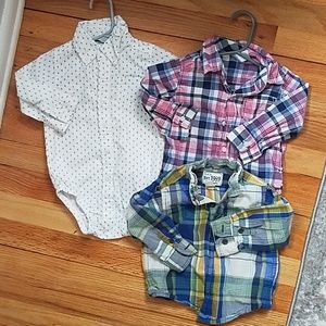 Lot of baby boy button ups